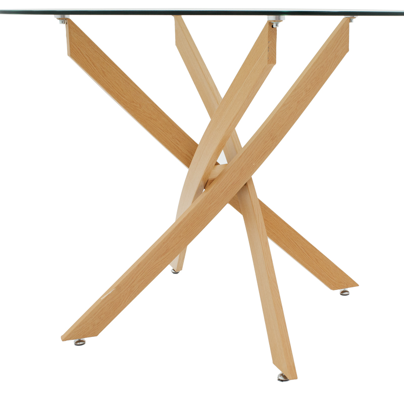 Τραπέζι Antoro pakoworld γυαλί και μεταλλικά πόδια σε φυσική απόχρωση Φ100x75εκ Τραπέζι Antoro pakoworld γυαλί και μεταλλικά πόδια σε φυσική απόχρωση Φ100x75εκ - Image 4