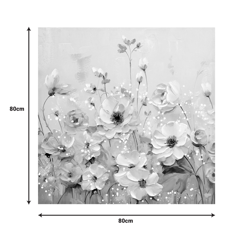 Πίνακας σε καμβά Rozy I Inart 80x3x80εκ Πίνακας σε καμβά Rozy I Inart 80x3x80εκ - Image 2