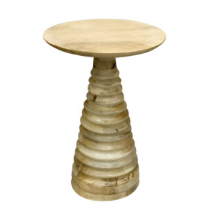 Βοηθητικό τραπέζι Souler haroma φυσικό μασίφ mango ξύλο Φ38x56εκ