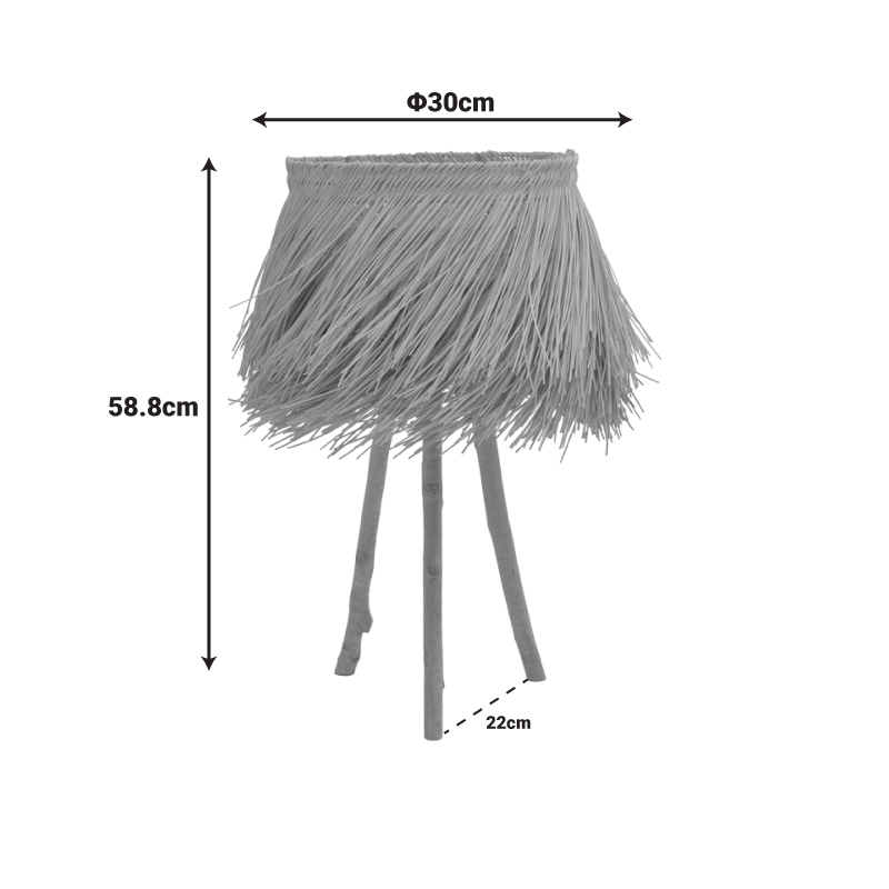 Επιτραπέζιο φωτιστικό Herfo Inart Ε27 ρατάν σε φυσική απόχρωση Φ30x58.8εκ Επιτραπέζιο φωτιστικό Herfo Inart Ε27 ρατάν σε φυσική απόχρωση Φ30x58.8εκ - Image 4