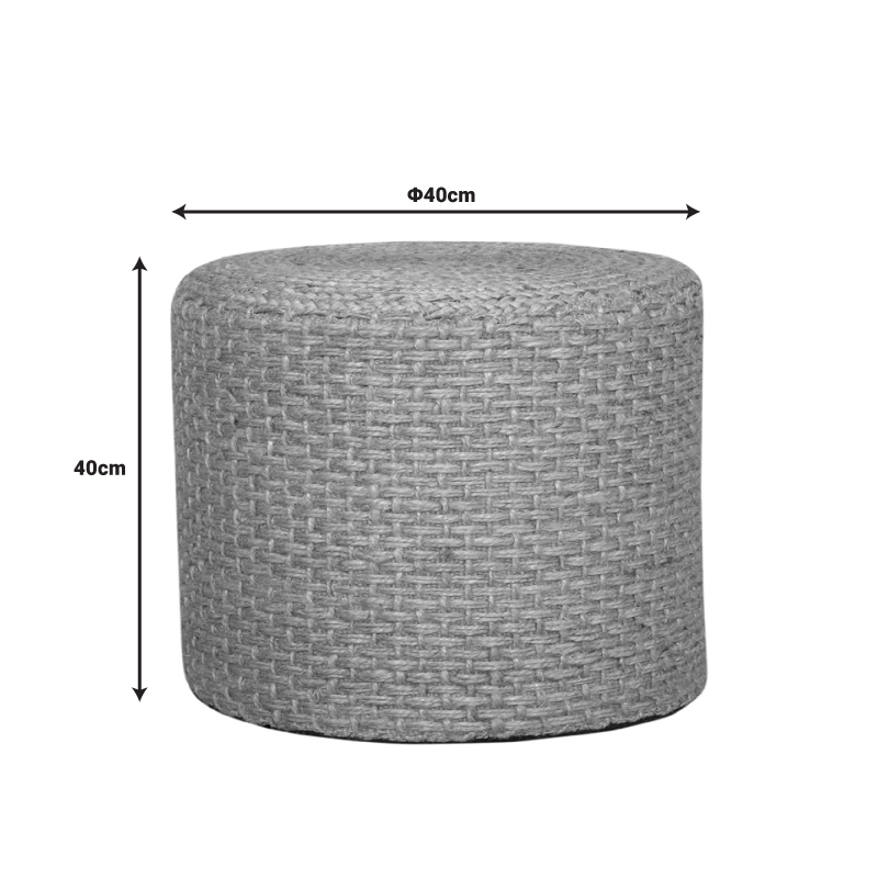 Σκαμπό Axar Inart γιούτα σε φυσική απόχρωση Φ40x40εκ Σκαμπό Axar Inart γιούτα σε φυσική απόχρωση Φ40x40εκ - Image 3