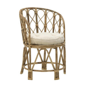Πολυθρόνα Rostan haroma φυσικό rattan με μαξιλάρι 51x50x80εκ