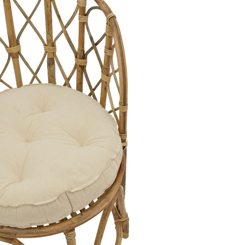 Πολυθρόνα Rostan Inart φυσικό rattan με μαξιλάρι 51x50x80εκ Πολυθρόνα Rostan Inart φυσικό rattan με μαξιλάρι 51x50x80εκ - Image 7