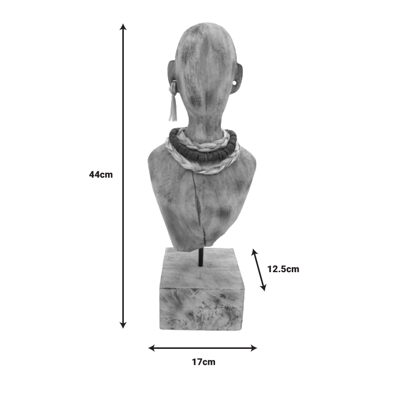 Προτομή Ebia I Inart μάνγκο ξύλο-μέταλλο σε φυσική απόχρωση 17x12.5x44εκ Προτομή Ebia I Inart μάνγκο ξύλο-μέταλλο σε φυσική απόχρωση 17x12.5x44εκ - Image 2
