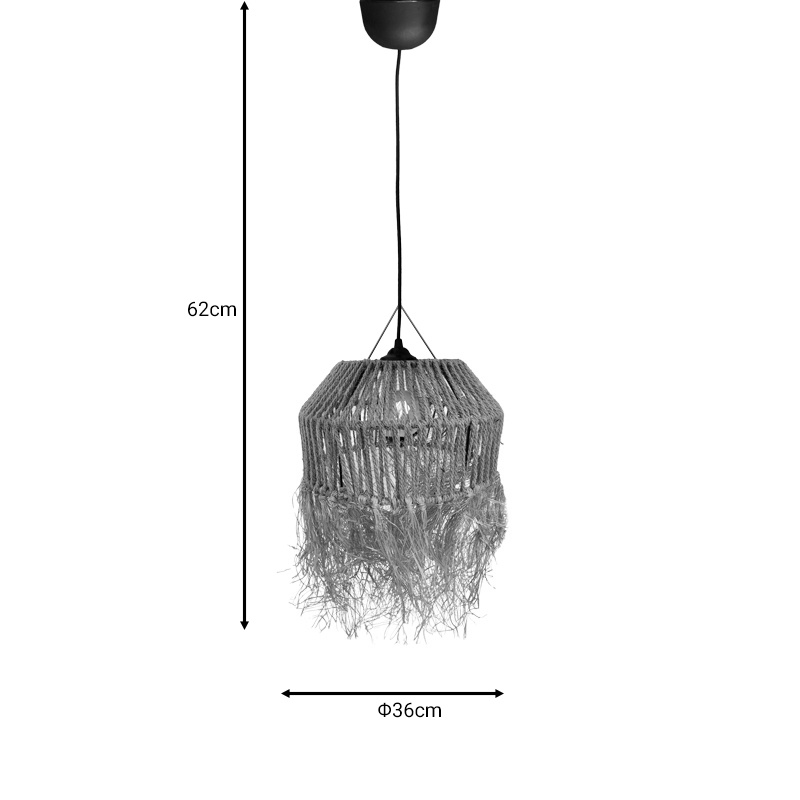 Φωτιστικό οροφής Bowler Inart ψάθινο φυσικό Φ36x62εκ Φωτιστικό οροφής Bowler Inart ψάθινο φυσικό Φ36x62εκ - Image 4