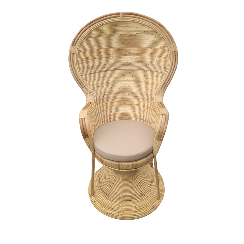 Πολυθρόνα Rea Inart με μπεζ μαξιλάρι-φυσικό rattan 92x75x140εκ Πολυθρόνα Rea Inart με μπεζ μαξιλάρι-φυσικό rattan 92x75x140εκ - Image 3