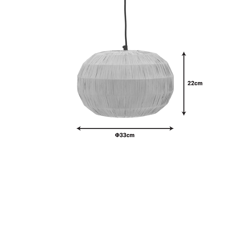Φωτιστικό οροφής Ozelia Inart καφέ press papier-μέταλλο Φ33x122εκ Φωτιστικό οροφής Ozelia Inart καφέ press papier-μέταλλο Φ33x122εκ - Image 3
