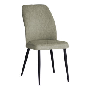 Καρέκλα Vika haroma γκρι ύφασμα-πόδι μαύρο μέταλλο 48x58x90εκ
