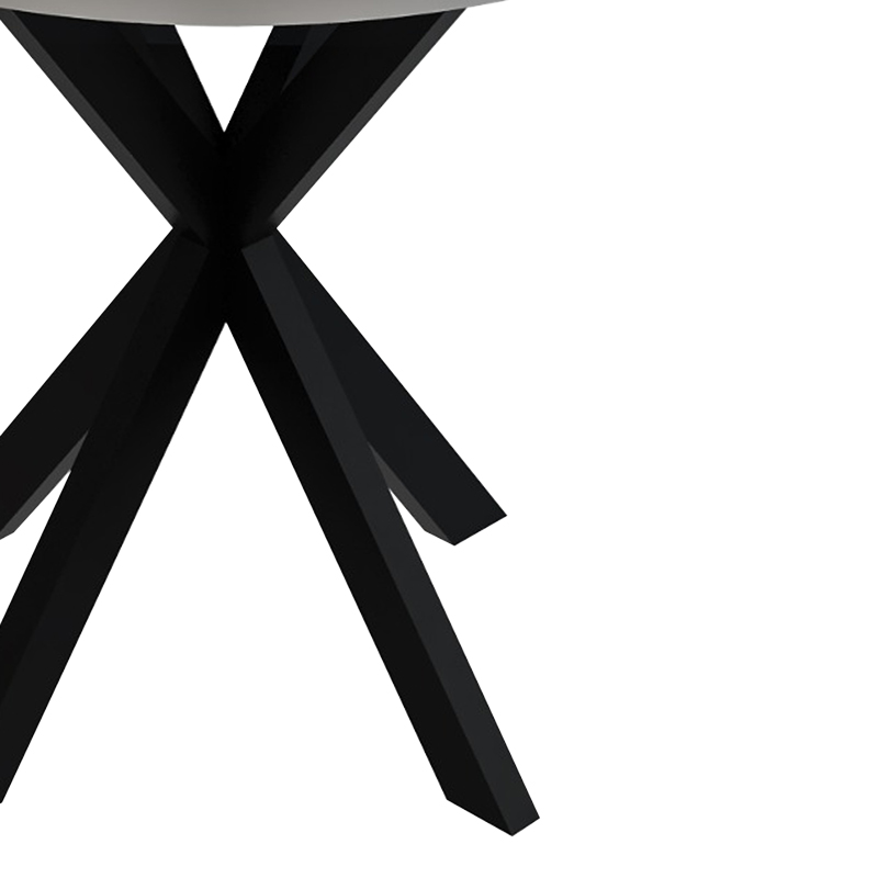 Τραπέζι Kalipso pakoworld μελαμίνη σε λευκή απόχρωση και μαύρο μεταλλικό πόδι Φ70x75εκ Τραπέζι Kalipso pakoworld μελαμίνη σε λευκή απόχρωση και μαύρο μεταλλικό πόδι Φ70x75εκ - Image 3