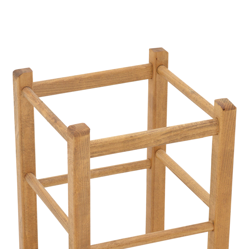 Σκαμπό καφενείου Oligor pakoworld μασίφ ξύλο οξιάς λούστρο καρυδί 34x34x47εκ Σκαμπό καφενείου Oligor pakoworld μασίφ ξύλο οξιάς λούστρο καρυδί 34x34x47εκ - Image 3