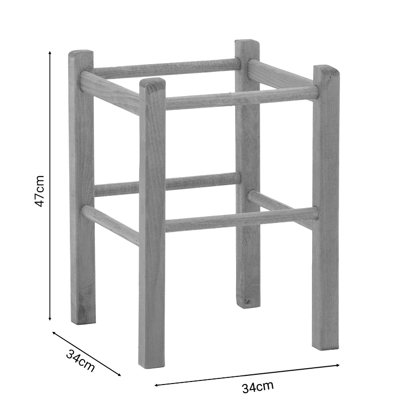 Σκαμπό καφενείου Oligor pakoworld μασίφ ξύλο οξιάς λούστρο καρυδί 34x34x47εκ Σκαμπό καφενείου Oligor pakoworld μασίφ ξύλο οξιάς λούστρο καρυδί 34x34x47εκ - Image 5