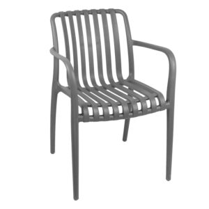 Πολυθρόνα Zoi haroma pp σε ανθρακί απόχρωση 58.5x54x80εκ