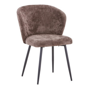 Καρέκλα Karg haroma καφέ ύφασμα-πόδι μαύρο μέταλλο 57x62x80εκ