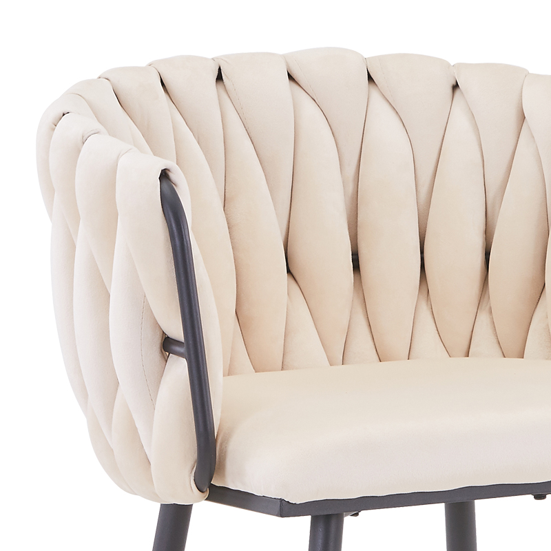 Σκαμπό μπαρ Vivian pakoworld μπεζ βελούδο-πόδι μαύρο μέταλλο 57x50x100εκ Σκαμπό μπαρ Vivian pakoworld μπεζ βελούδο-πόδι μαύρο μέταλλο 57x50x100εκ - Image 5