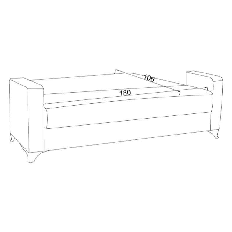 Καναπές-κρεβάτι με αποθηκευτικό χώρο τριθέσιος Vox pakoworld καφέ ύφασμα 214x82x83εκ Καναπές-κρεβάτι με αποθηκευτικό χώρο τριθέσιος Vox pakoworld καφέ ύφασμα 214x82x83εκ - Image 6