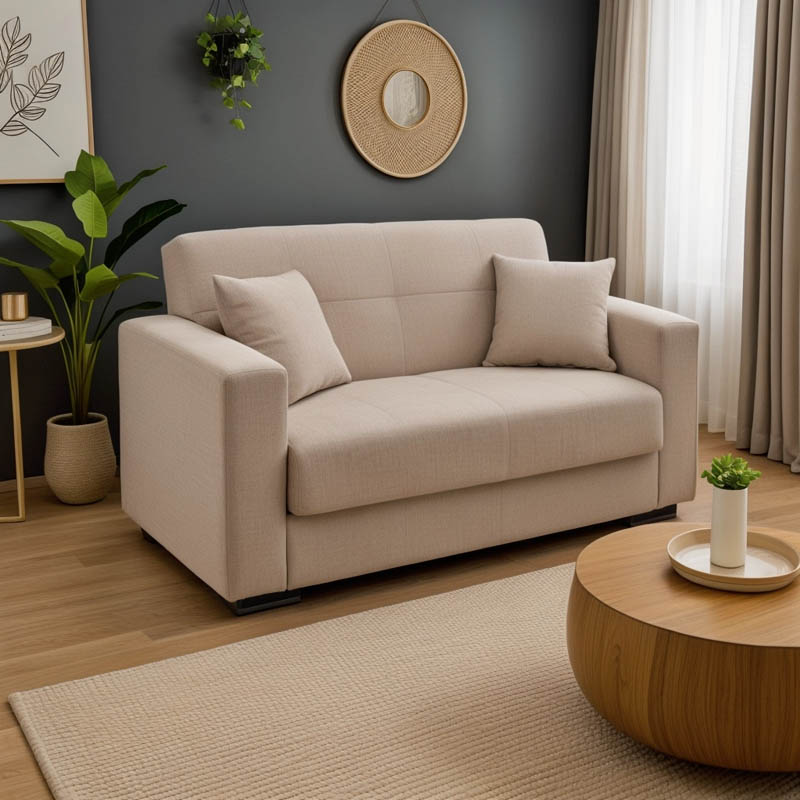 Καναπές-κρεβάτι με αποθηκευτικό χώρο διθέσιος Vox pakoworld κρεμ ύφασμα 154x82x83εκ Καναπές-κρεβάτι με αποθηκευτικό χώρο διθέσιος Vox pakoworld κρεμ ύφασμα 154x82x83εκ - Image 2