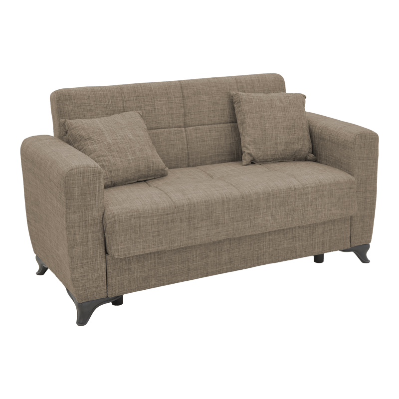 Καναπές-κρεβάτι με αποθηκευτικό χώρο διθέσιος Modesto pakoworld ανοιχτό καφέ ύφασμα 155x85x80εκ Καναπές-κρεβάτι με αποθηκευτικό χώρο διθέσιος Modesto pakoworld ανοιχτό καφέ ύφασμα 155x85x80εκ