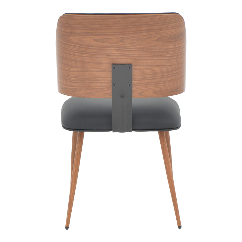 Καρέκλα Ubane pakoworld μαύρο pu-πόδι καρυδί μέταλλο 53x62.5x85εκ Καρέκλα Ubane pakoworld μαύρο pu-πόδι καρυδί μέταλλο 53x62.5x85εκ - Image 5