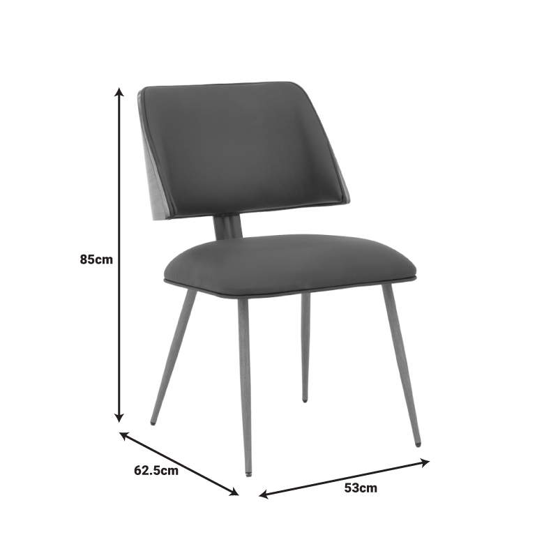 Καρέκλα Ubane pakoworld μαύρο pu-πόδι καρυδί μέταλλο 53x62.5x85εκ Καρέκλα Ubane pakoworld μαύρο pu-πόδι καρυδί μέταλλο 53x62.5x85εκ - Image 9