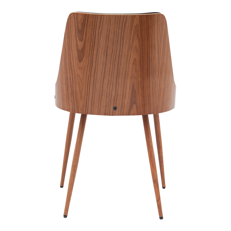 Καρέκλα Korom pakoworld μαύρο pu-πόδι καρυδί μέταλλο 50x58.5x78εκ Καρέκλα Korom pakoworld μαύρο pu-πόδι καρυδί μέταλλο 50x58.5x78εκ - Image 5