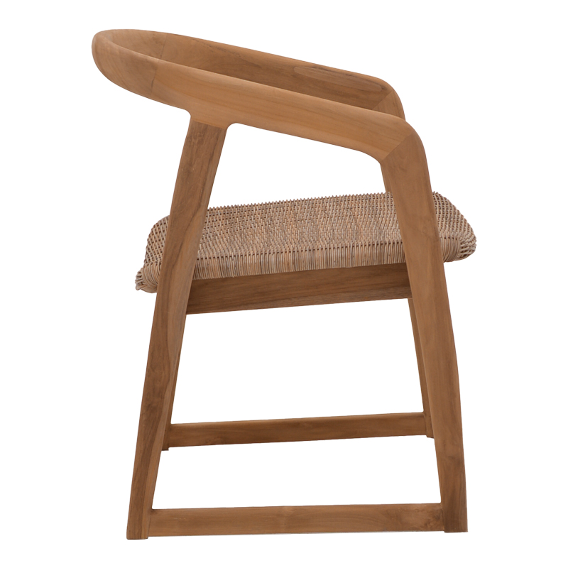 Πολυθρόνα Somalia pakoworld σκελετός αλουμινίου με teak πόδι σε φυσική απόχρωση και καφέ pe rattan 57x62x80εκ Πολυθρόνα Somalia pakoworld σκελετός αλουμινίου με teak πόδι σε φυσική απόχρωση και καφέ pe rattan 57x62x80εκ - Image 3