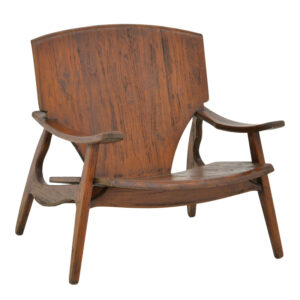 Πολυθρόνα Brazin haroma καρυδί teak ξύλο 72x71x77εκ