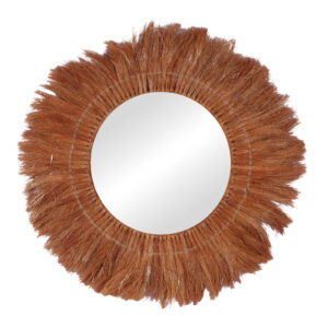 Καθρέπτης Seire haroma ψάθα σε φυσική απόχρωση Φ50x8εκ