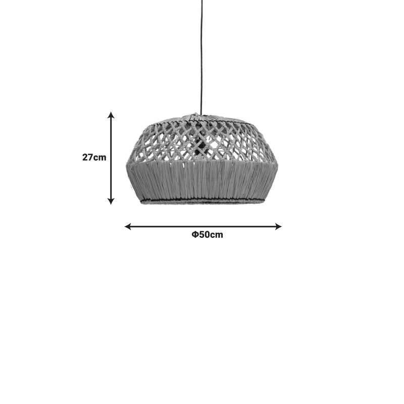 Φωτιστικό οροφής Fose Inart mendong σε φυσική απόχρωση Φ50x27εκ Φωτιστικό οροφής Fose Inart mendong σε φυσική απόχρωση Φ50x27εκ - Image 3