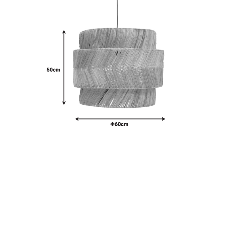 Φωτιστικό οροφής Zeniole Inart abaca σε φυσικό χρώμα Φ60x50εκ Φωτιστικό οροφής Zeniole Inart abaca σε φυσικό χρώμα Φ60x50εκ - Image 3