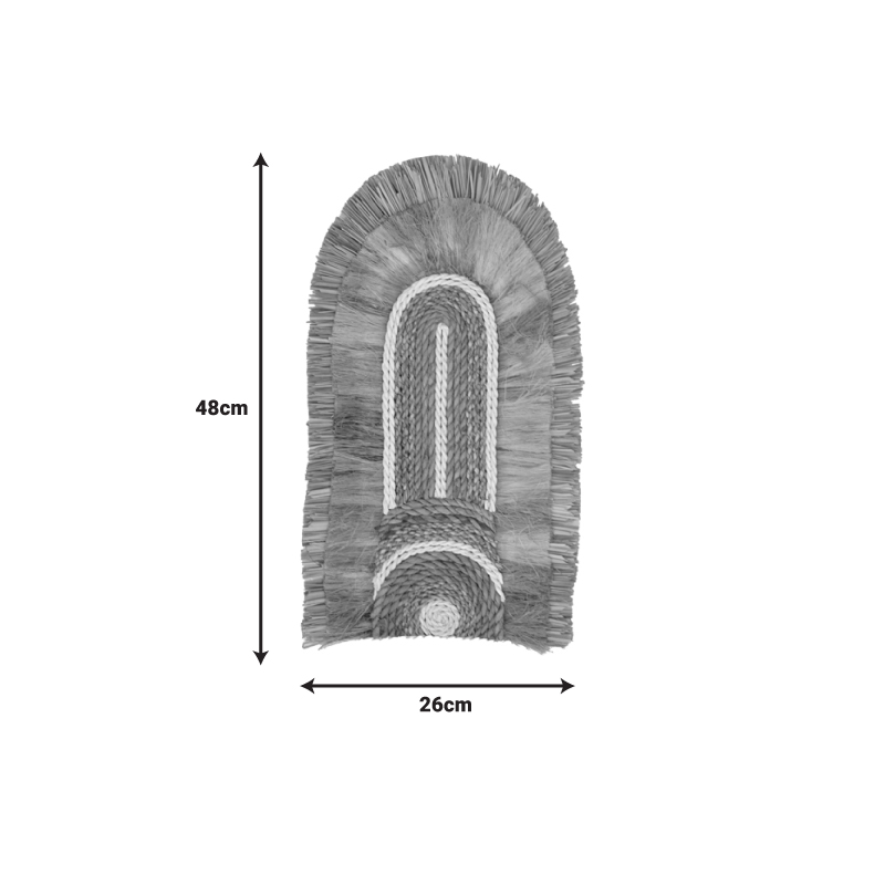 Διακοσμητικό τοίχου Earsy I Inart seagrass σε φυσικό χρώμα 48x26x8εκ Διακοσμητικό τοίχου Earsy I Inart seagrass σε φυσικό χρώμα 48x26x8εκ - Image 2