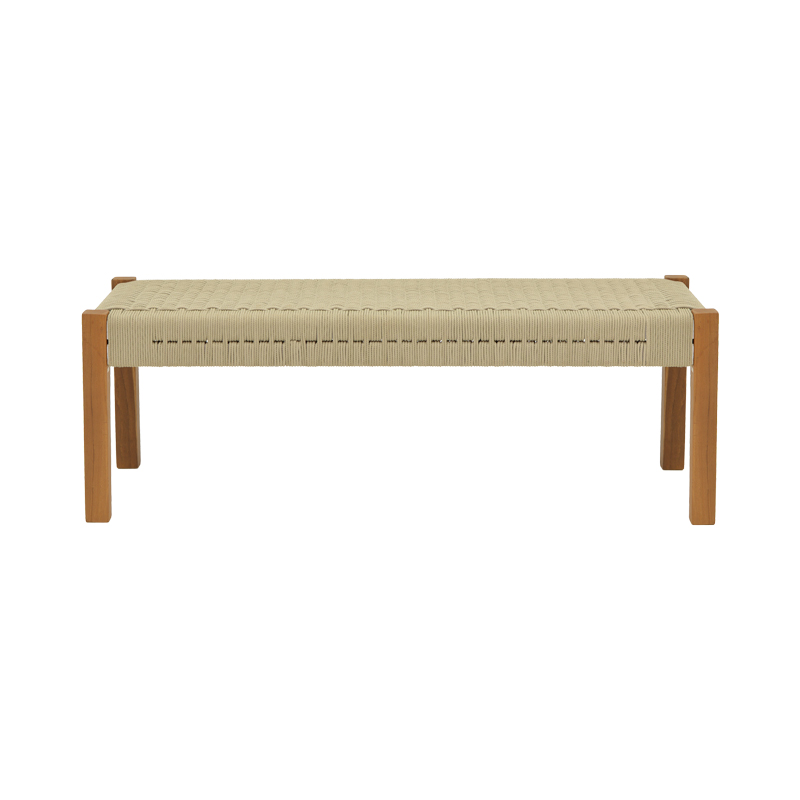 Παγκάκι Uma pakoworld teak ξύλο και pe σχοινί σε φυσική απόχρωση 120x45x40εκ Παγκάκι Uma pakoworld teak ξύλο και pe σχοινί σε φυσική απόχρωση 120x45x40εκ - Image 3