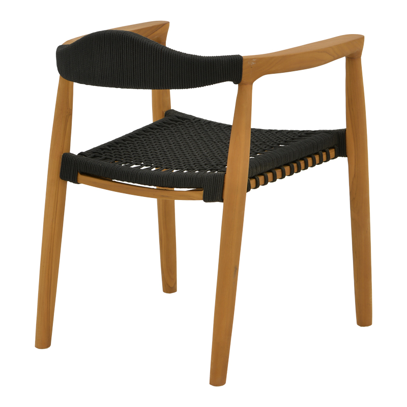 Τραπεζαρία 7 τεμ. Ganny-Pino pakoworld teak ξύλο σε φυσική - μαυρη απόχρωση 180/240x100x75εκ Τραπεζαρία 7 τεμ. Ganny-Pino pakoworld teak ξύλο σε φυσική - μαυρη απόχρωση 180/240x100x75εκ - Image 4