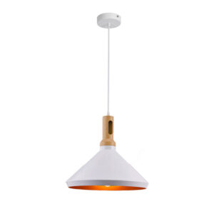 Φωτιστικό οροφής Denvel haroma λευκό-χρυσό μέταλλο Φ35x24εκ