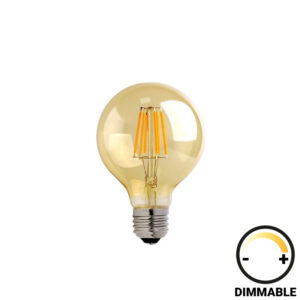 Λαμπτήρας LED G80 Bulb haroma dimmable 8W E27 amber
