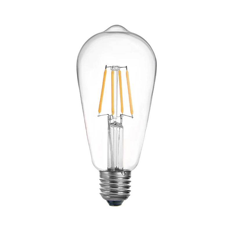 Λαμπτήρας LED ST64 Bulb pakoworld 4W 3000K E27 clear Λαμπτήρας LED ST64 Bulb pakoworld 4W 3000K E27 clear