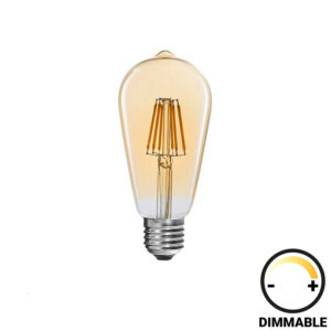 Λαμπτήρας LED ST64 Bulb haroma dimmable 8W E27 amber