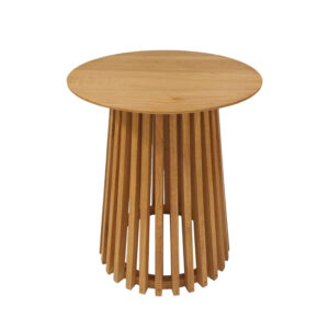 Τραπέζι μπαρ Kenda haroma mindi ξύλο σε φυσική απόχρωση Φ60x90εκ