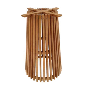 Βάση τραπεζιού μπαρ εσωτερικού χώρου Galy haroma mindi ξύλο σε φυσική απόχρωση Φ60x90εκ