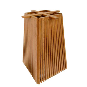 Βάση τραπεζιού μπαρ εσωτερικού χώρου Darius haroma mindi ξύλο σε φυσική απόχρωση 60x60x90εκ