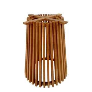 Βάση τραπεζιού εσωτερικού χώρου Galy haroma mindi ξύλο σε φυσική απόχρωση Φ60x75εκ