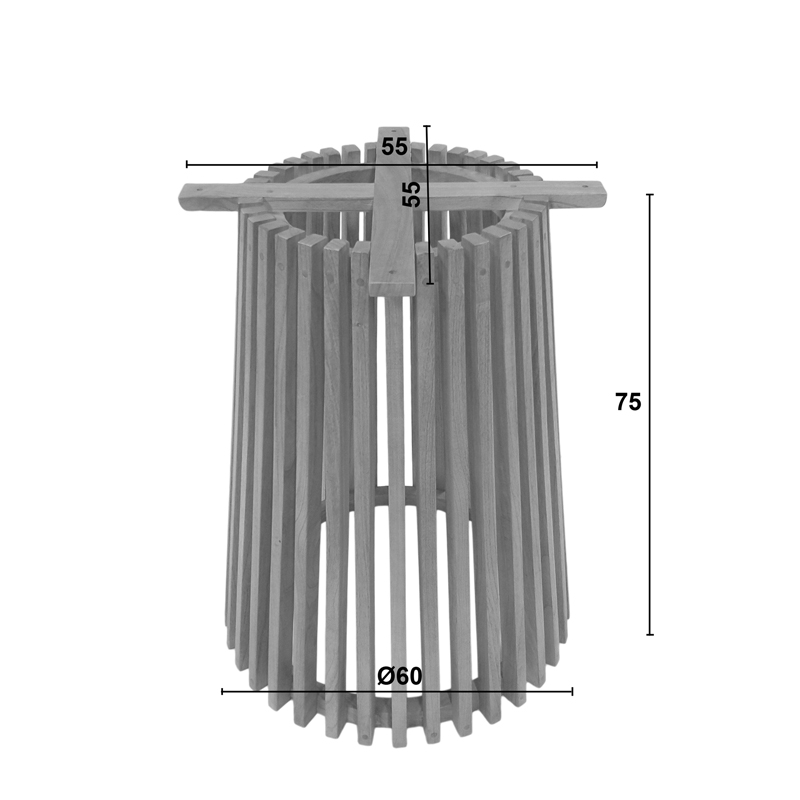 Βάση τραπεζιού εσωτερικού χώρου Galy pakoworld mindi ξύλο σε φυσική απόχρωση Φ60x75εκ Βάση τραπεζιού εσωτερικού χώρου Galy pakoworld mindi ξύλο σε φυσική απόχρωση Φ60x75εκ - Image 6