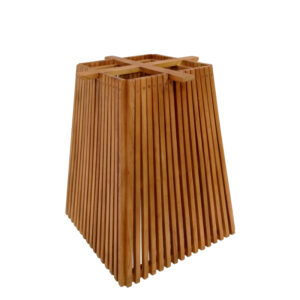 Βάση τραπεζιού εσωτερικού χώρου Darius haroma mindi ξύλο σε φυσική απόχρωση 60x60x75εκ