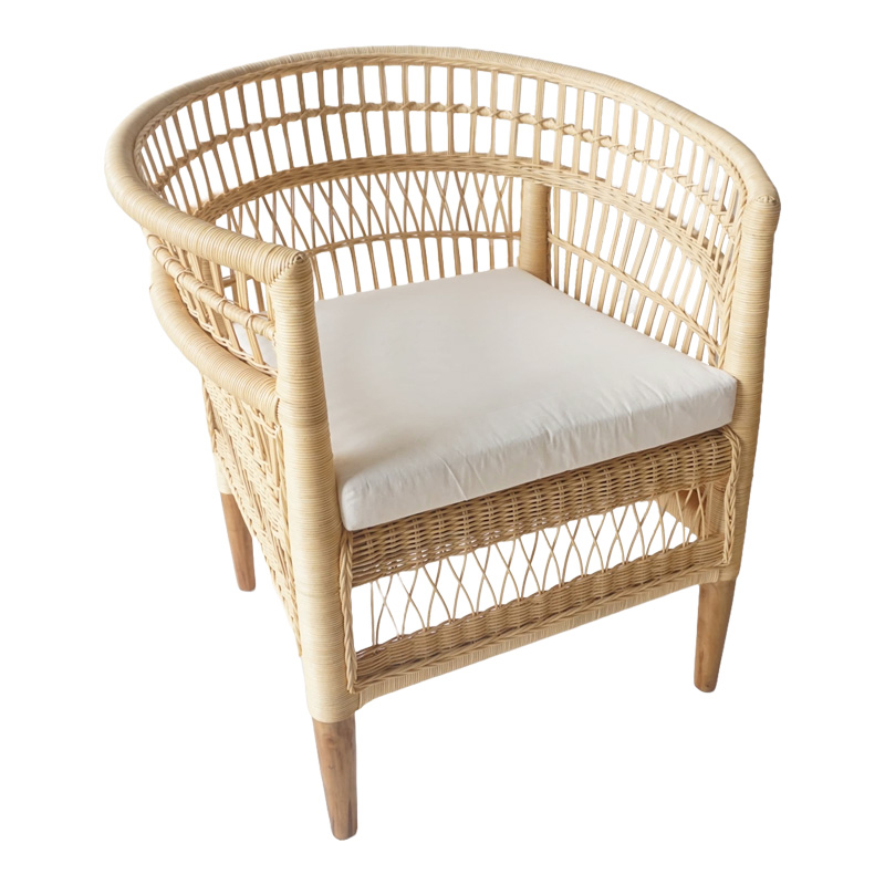 Πολυθρόνα Necorian paakoworld teak ξύλο με pe rattan σε φυσική απόχρωση και λευκό μαξιλάρι 80x70x87εκ Πολυθρόνα Necorian paakoworld teak ξύλο με pe rattan σε φυσική απόχρωση και λευκό μαξιλάρι 80x70x87εκ