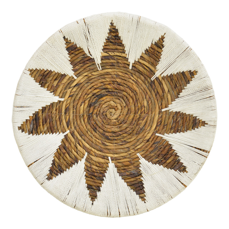 Διακοσμητικό τοίχου Circy Inart σετ 3 τεμ ψάθα σε λευκή-μπεζ απόχρωση Διακοσμητικό τοίχου Circy Inart σετ 3 τεμ ψάθα σε λευκή-μπεζ απόχρωση - Image 2