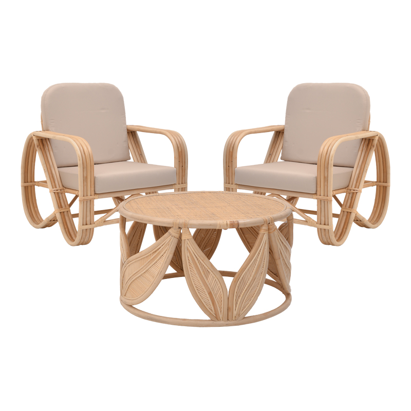 Σαλόνι Relmine-Siderty pakoworld σετ 3τεμ rattan σε φυσική απόχρωση Σαλόνι Relmine-Siderty pakoworld σετ 3τεμ rattan σε φυσική απόχρωση