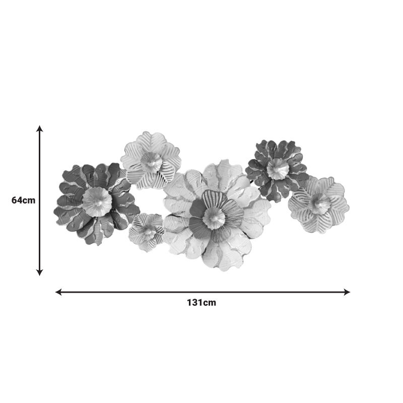 Διακοσμητικό τοίχου Daisy Inart μέταλλο σε χρυσή-λευκή απόχρωση 131x64x9.5εκ Διακοσμητικό τοίχου Daisy Inart μέταλλο σε χρυσή-λευκή απόχρωση 131x64x9.5εκ - Image 2