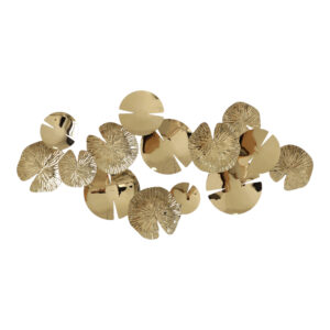 Διακοσμητικό τοίχου Lily haroma μέταλλο σε χρυσή απόχρωση130x64.5x6εκ