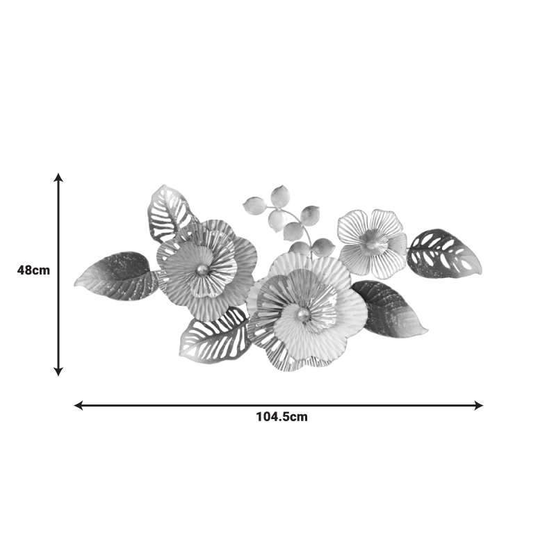 Διακοσμητικό τοίχου Nelie Inart μέταλλο σε χρυσή-λευκή απόχρωση 104.5x48x7εκ Διακοσμητικό τοίχου Nelie Inart μέταλλο σε χρυσή-λευκή απόχρωση 104.5x48x7εκ - Image 2