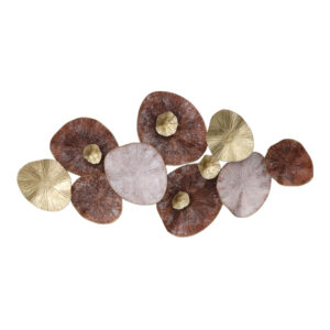 Διακοσμητικό τοίχου Salie haroma μέταλλο σε χρυσή-ροζ-κόκκινη απόχρωση 120x59x7εκ