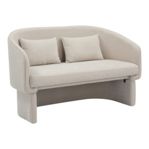 Καναπές διθέσιος Playmob haroma ύφασμα σε μπεζ απόχρωση 128x65x79εκ